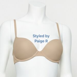 💕NWT SKIMS Fits Everybody Lightly lined Underwire T-shirt Bra Nude CLAY 32H